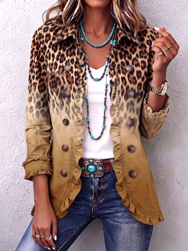 Paola | Leopardi Ombre Blazer fodorral